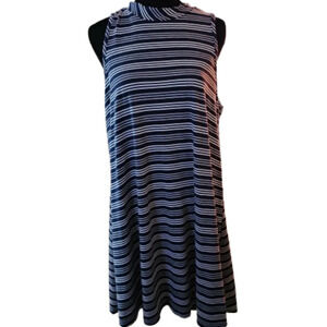 r2d Apparel Black, white, & grey Striped dress